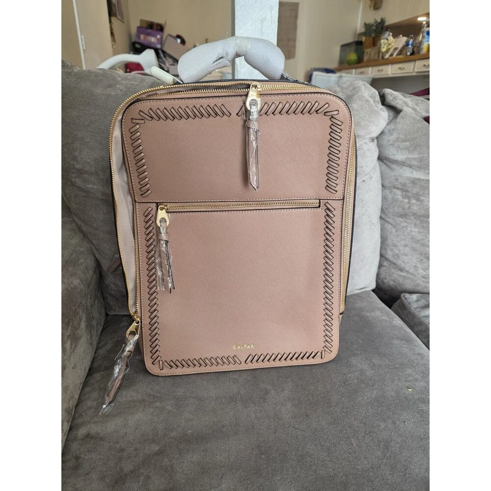 Calpak Kaya Laptop Backpack 15-inch in Latte